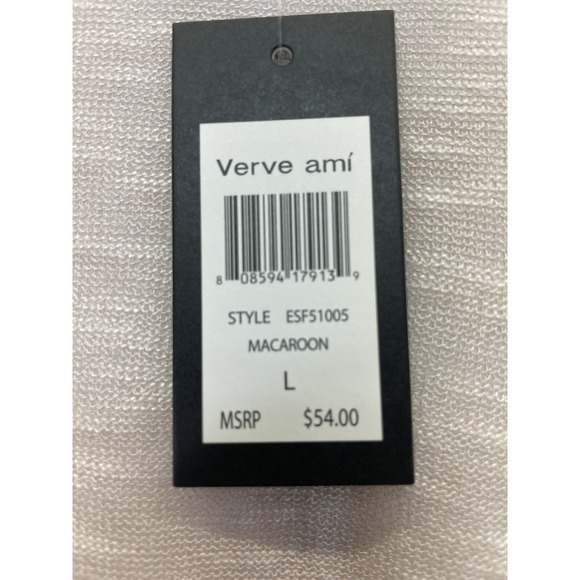 Verve Ami Open Front cardigan dusty rose colored Sweater Womens Large (M27) NWTs - Picture 3 of 6